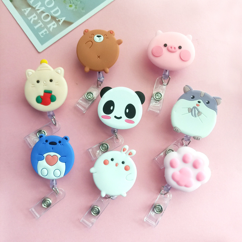 Kawaii Tech Accessories - Bobines de badges de chat, Panda,